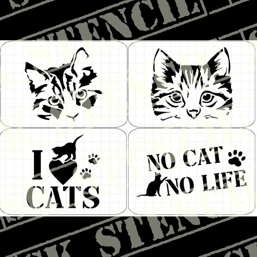 Amazon.co.jp: ステンシルシート C-11 ネコ 猫 ねこ : ホビー